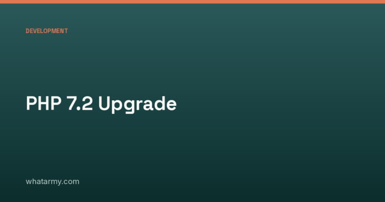 PHP 7.2 Upgrade