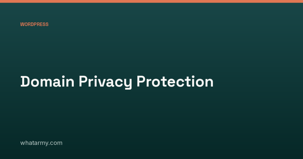 Domain Privacy Protection