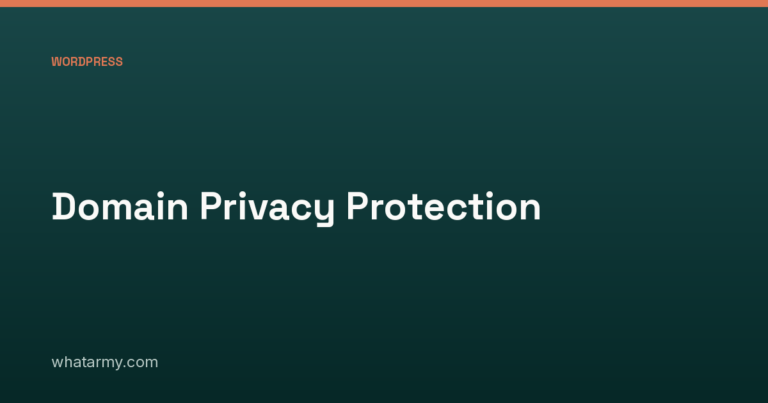 Domain Privacy Protection