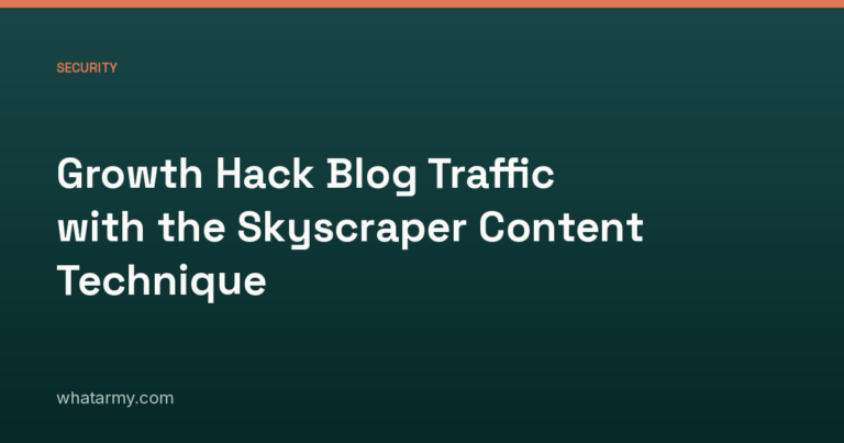Growth Hack Blog Traffic with the Skyscraper Content Technique