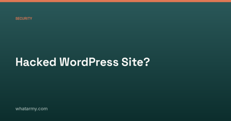 Hacked WordPress Site?