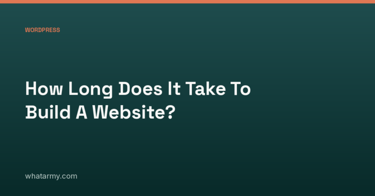 How Long Does It Take To Build A Website?