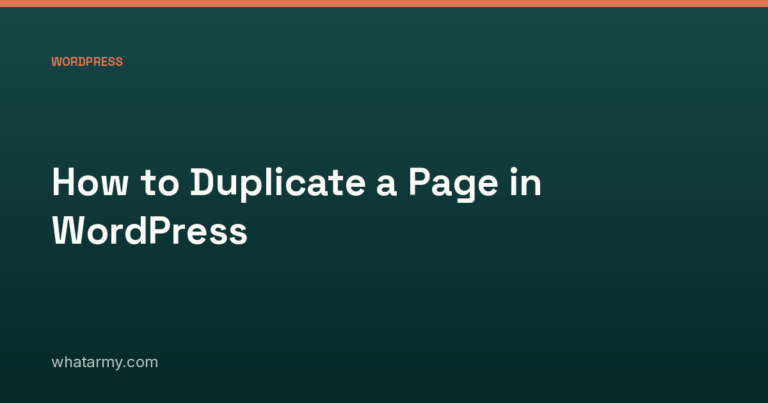 How to Duplicate a Page in WordPress