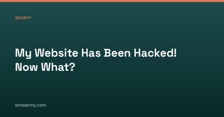 My Website Has Been Hacked! Now What?